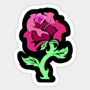 Rose (Black Outline) Sticker